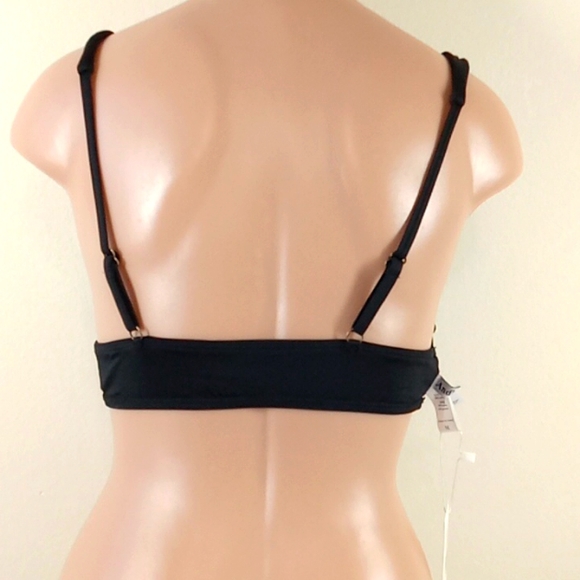 Andie Womens Bikini Swim Vacation The Belize Top Black  Swimwear MEDIUM New - Picture 3 of 5
